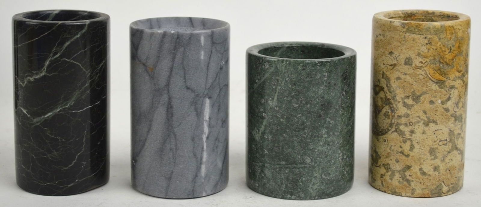 LOT OF 4 STONE CARVED CYLINDERS (1 of 4)