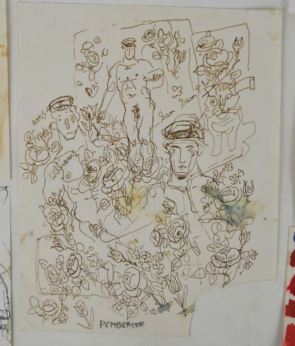 7 PEMBERTON DRAWING SKETCHES SIGNED (1 of 8)