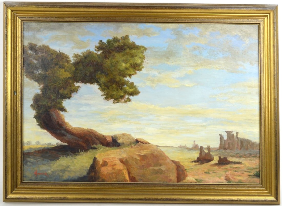 LISA HANNICK LANDSCAPE PAINTING SIGNED (1 of 6)
