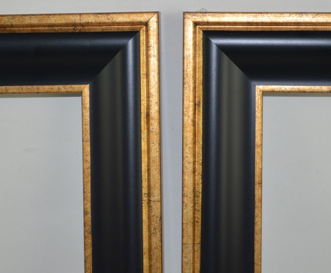 PAIR (2) MODERN EBONIZED GILT EDGE PAINTING FRAMES (1 of 3)