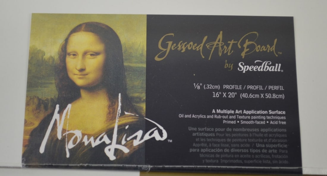 ARTIST SUPPLIES GROUP OF 11 GESSOED ART BOARDS: A group of artist painting supplies. 11 gessoed painting boards / panels. In original packaging. Measures: 16" x 20"