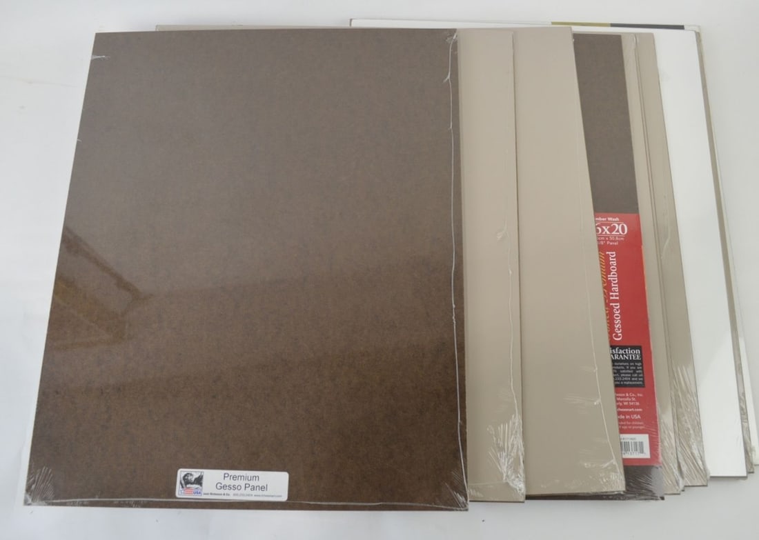 ARTIST PAINTING SUPPLIES 15 GESSO PANELS / BOARDS (1 of 4)
