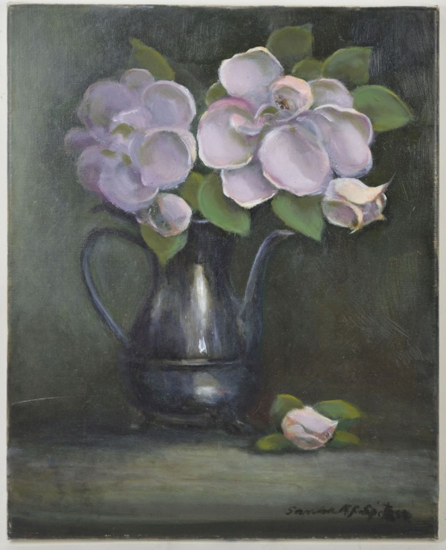 AMERICAN IMPRESSIONIST STILL LIFE PAINTING SIGNED (1 of 4)