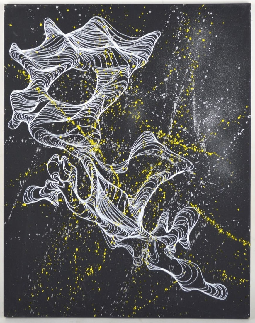 MODERN ABSTRACT PAINTING SIGNED (1 of 3)