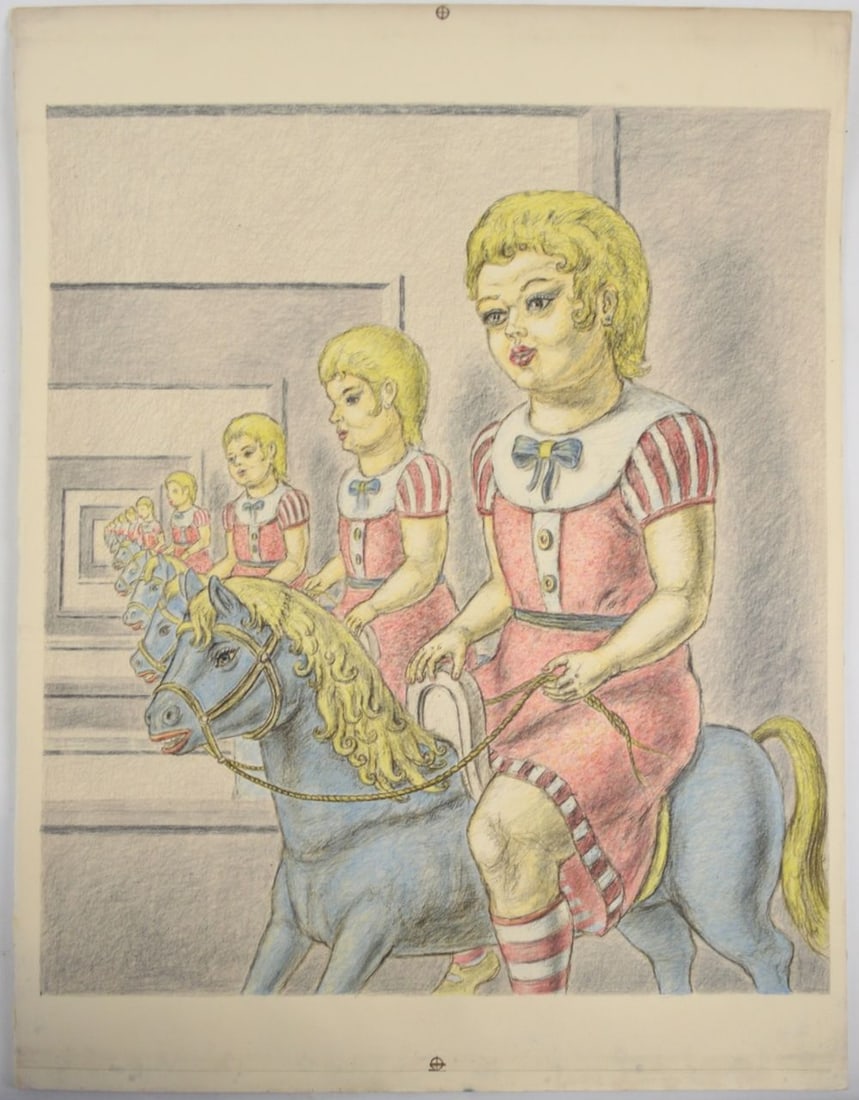 FRENCH SCHOOL MODERNIST LITHOGRAPH (1 of 4)