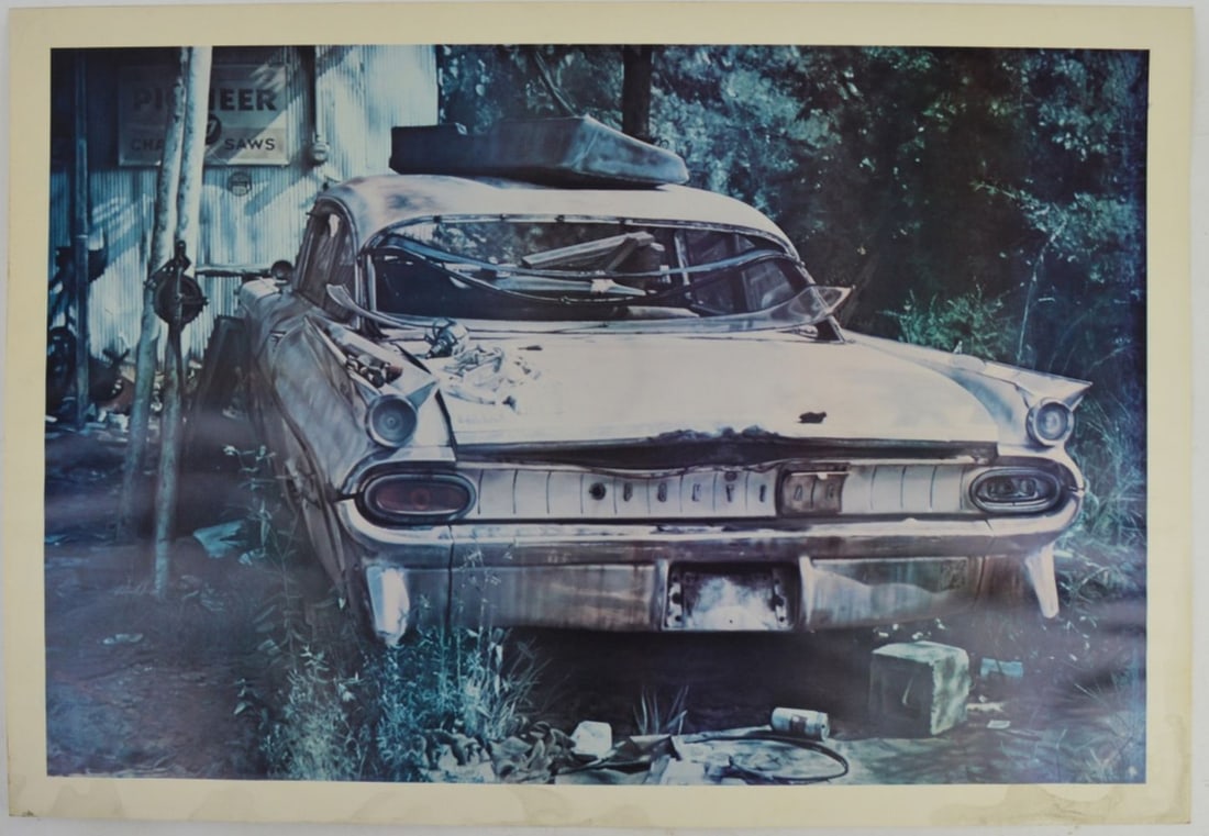 JOHN SALT LITHOGRAPH PIONEER PONTIAC SIGNED: John Salt (UK 1937-2021). A photorealist lithographic work titled, "PIONEER PONTIAC". The work is signed, in pencil. Measures: 19 3/4" x 28 3/4"