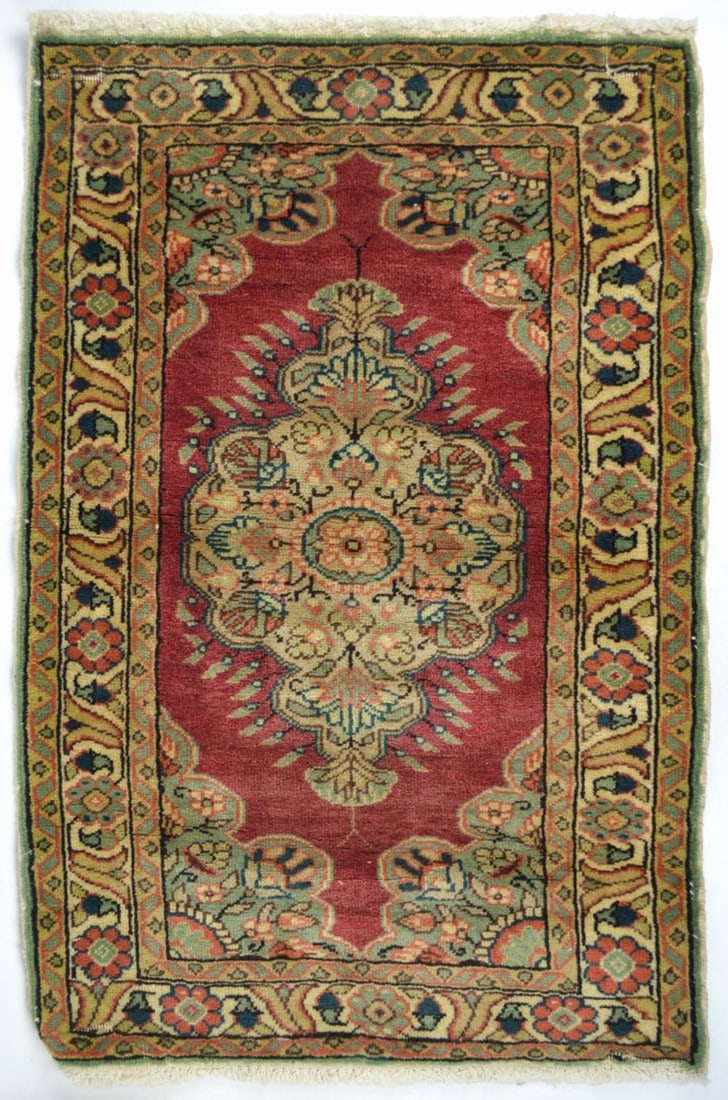 ANTIQUE / VINTAGE ORIENTAL CARPET RUG MAT (1 of 7)