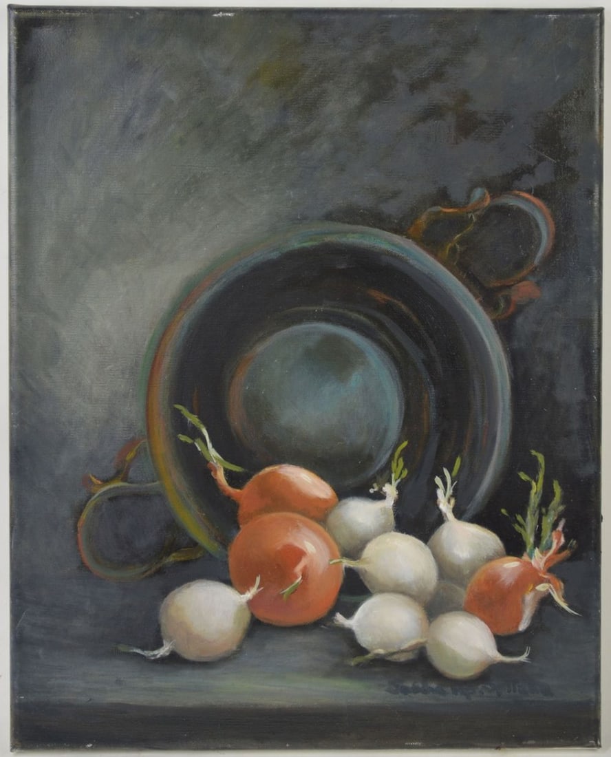 AMERICAN IMPRESSIONIST STILL LIFE PAINTING SIGNED (1 of 4)