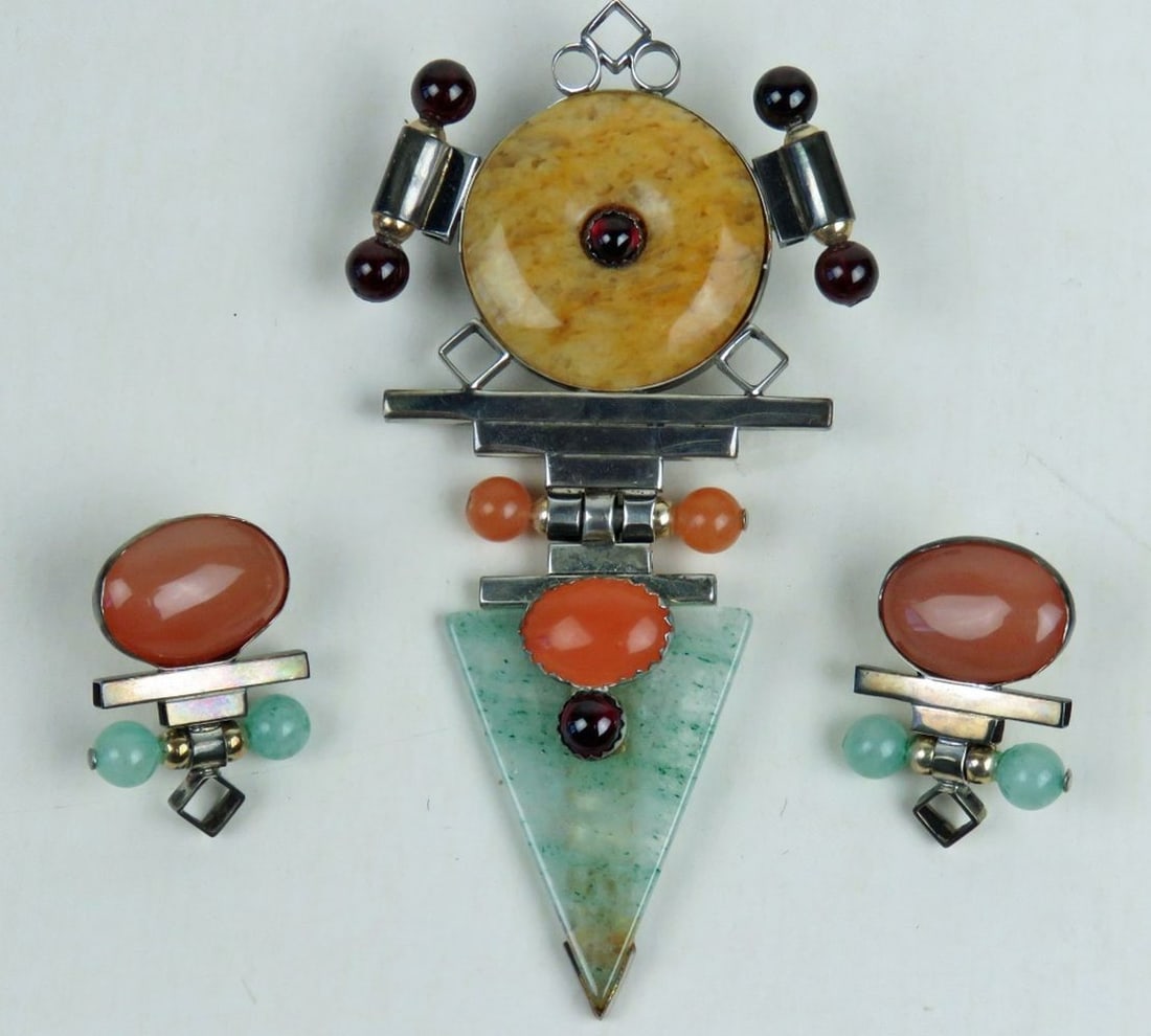 TRICIA'S STERLING SILVER PENDANT & EARRINGS SET (1 of 8)