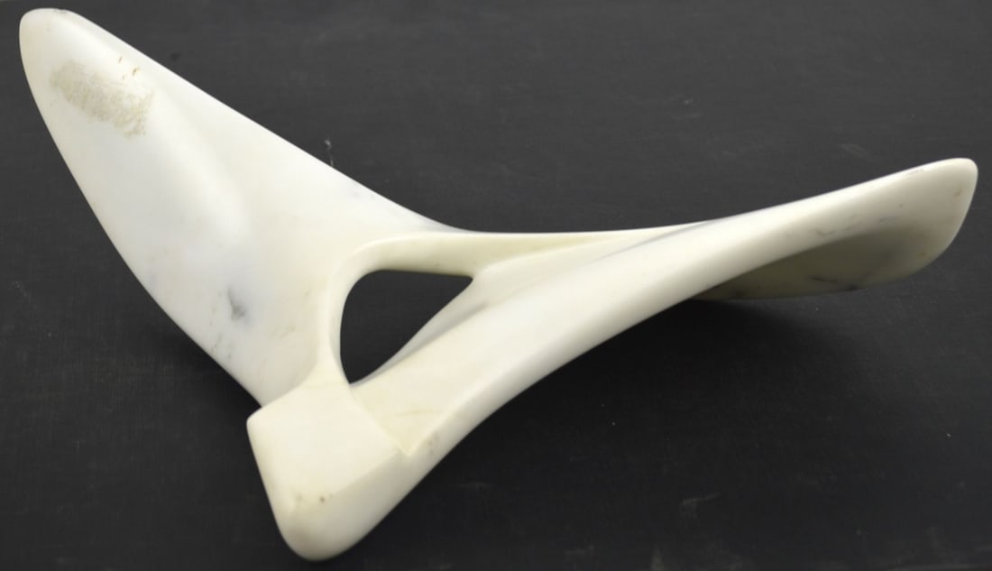 FINE MODERN ABSTRACT MARBLE SCULPTURE SIGNED (1 of 5)