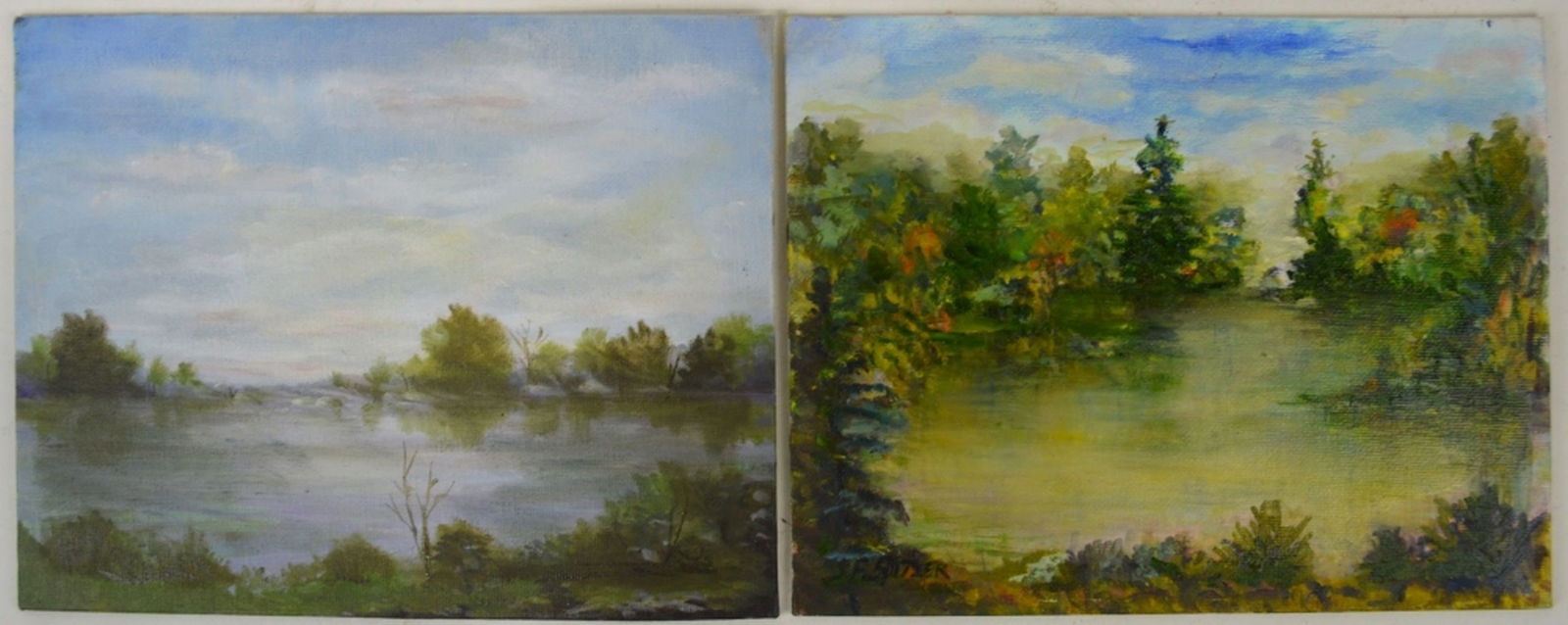 2 AMERICAN IMPRESSIONIST LANDSCAPE PAINTINGS (1 of 5)