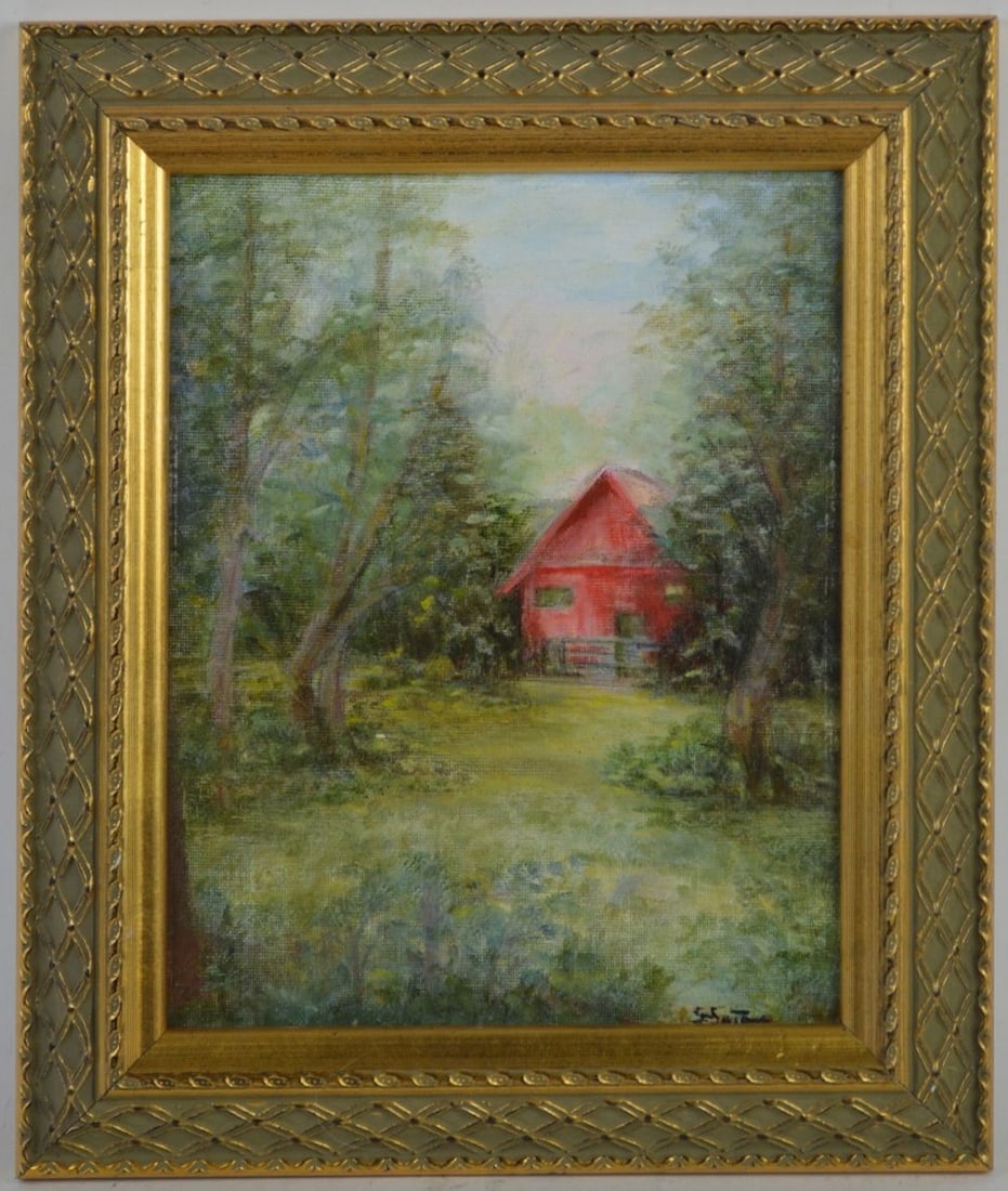 WALLKILL RIVER SCHOOL LANSCAPE PAINTING SIGNED (1 of 7)