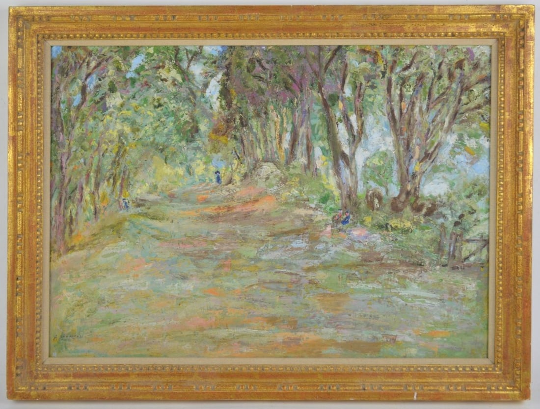 IMPRESSIONIST LANDSCAPE PAINTING W HEYDENRYK FRAME (1 of 8)