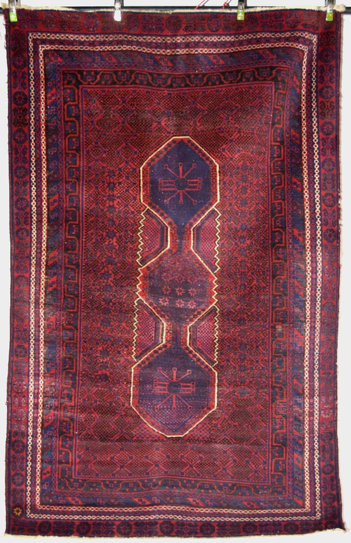 BALUCH / BELUCH HAND WOVEN CARPET RUG (1 of 9)