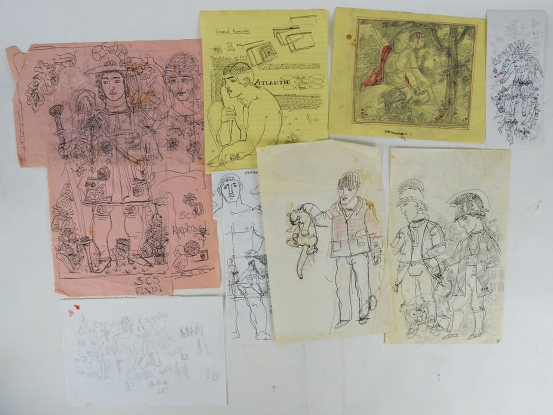 8 PEMBERTON DRAWINGS SKETCHES SIGNED (1 of 7)