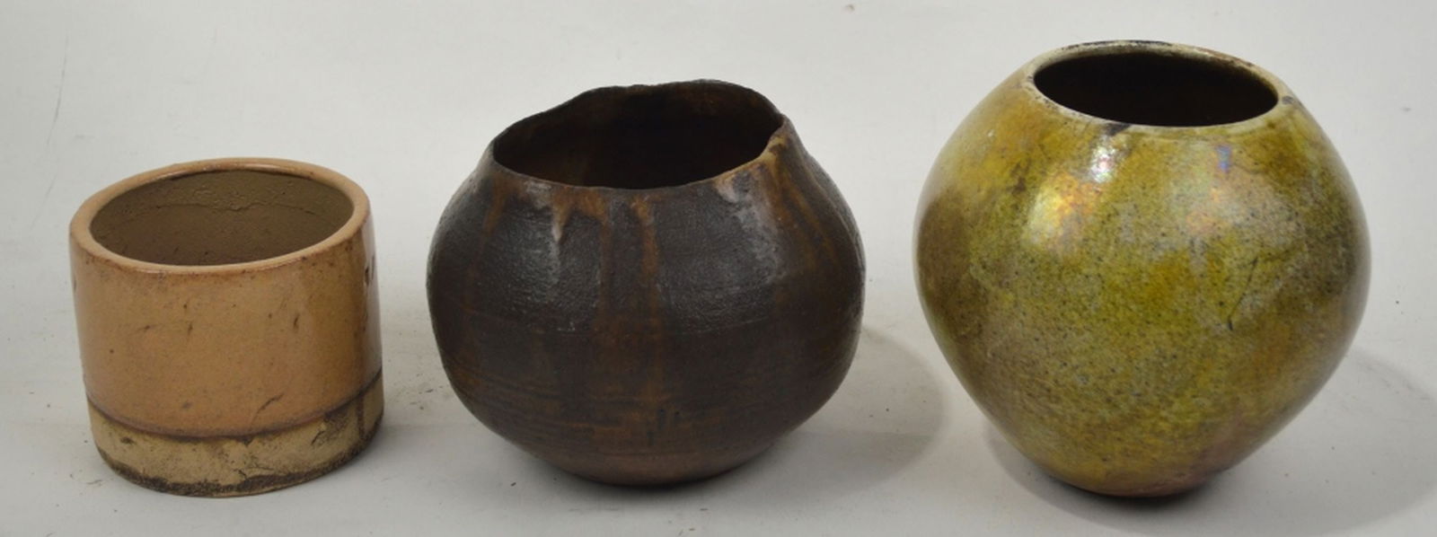 3 PIECES RAKU ART POTTERY SIGNED (1 of 7)
