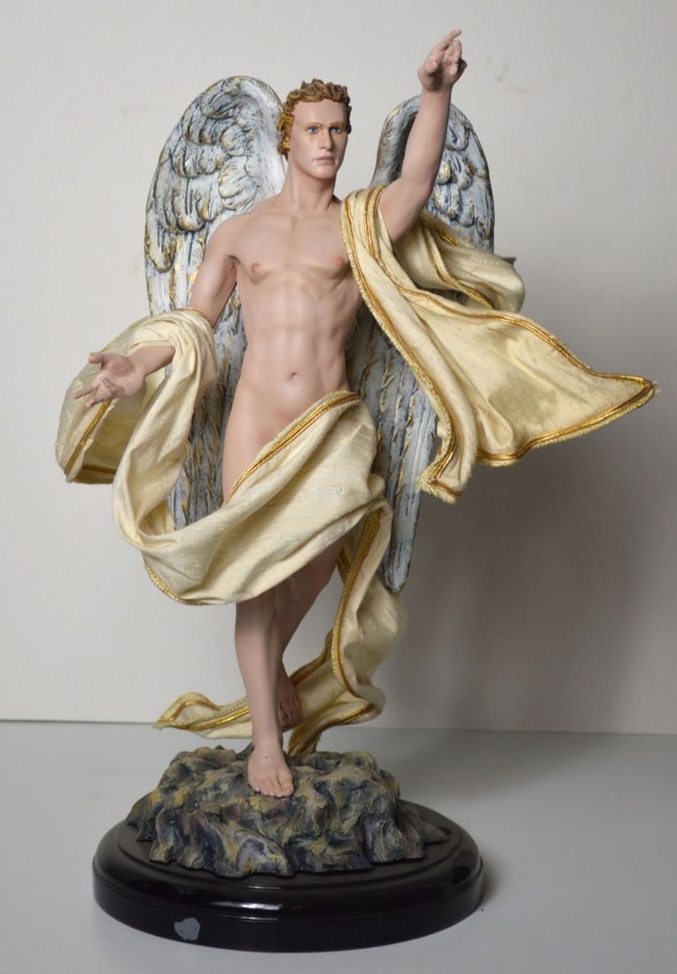 BROADWAY THEATRICAL PRODUCTION FAIRY / ANGEL PROP: Fairy model produced for the production of "Confessions of a Shopaholic" (2009 film). Production designer: Kristi Zea Fabricated in latex, vac-form plastic, fabric and jewels. Measures: H 15 1/2", W 1