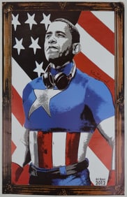 MR BRAINWASH ART BASEL "SUPER" OBAMA POSTER