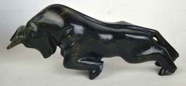 WALL STREET BULL STONE SCULPTURE