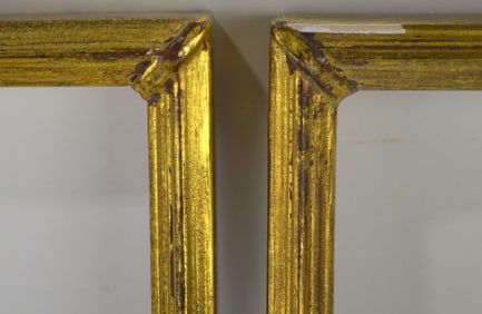 4 FINE EMPIRE THIN EDGE GILT PICTURE FRAMES