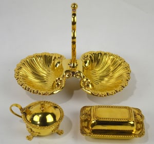 GOLD WASH TABLE SERVICE SET E. G. WEBSTER & SONS
