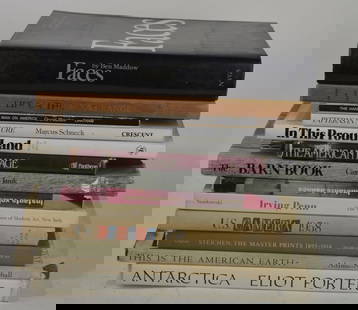 ART & PHOTOGRAPHY REFERENCE BOOK LOT: A large grouping of art and photography reference books inc. Ansel Adams, Irving Penn, etc. Measures: Largest 9 1/2" x 12 1/2"