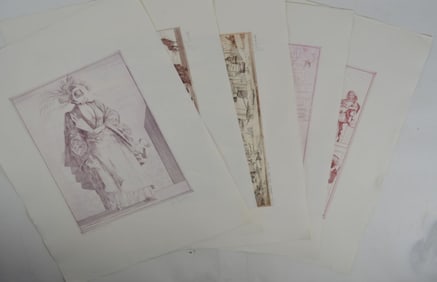 5 ORIGINAL SIGNED ETCHINGS