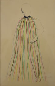 JIM DINE DORIAN GRAY MULTI-COLOURED CAPE SIGNED