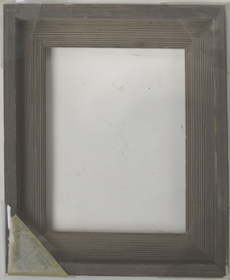 6 FOLK ART TYPE WOOD PAINTING / PICTURE FRAMES NOS: A group of 6 NOS contemporary rustic wood frames. Measures: 13 1/4" x 11 1/2" Rabbet: 8" x 10"