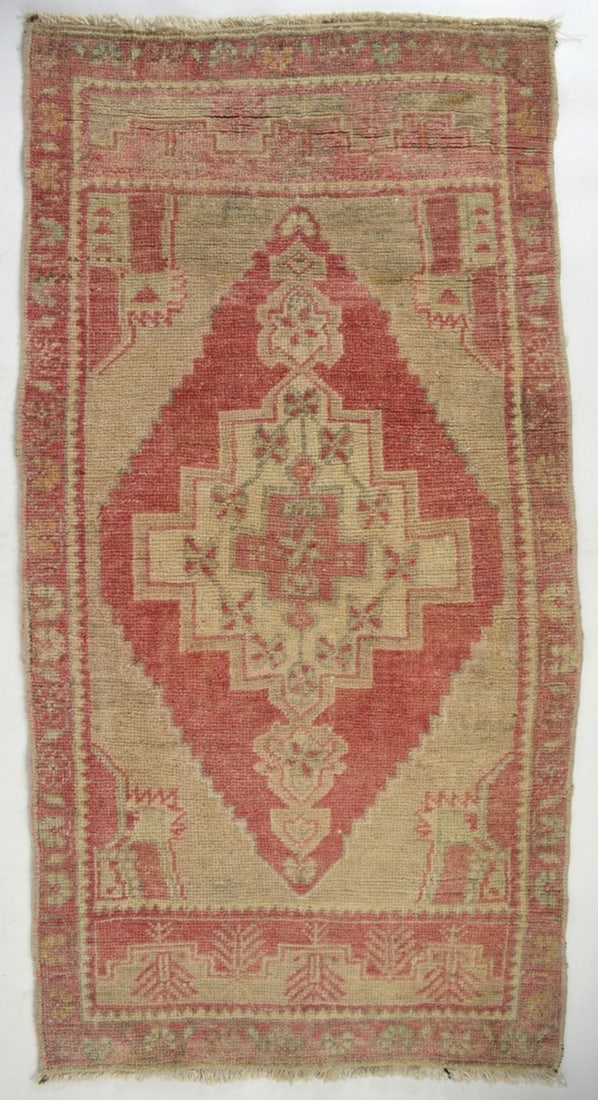 ANTIQUE / VINTAGE ORIENTAL CARPET RUG MAT (1 of 6)