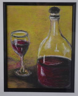 4 ORIGINAL ARTWORKS FRAMED & SIGNED: 4 original artworks. All are works on paper (pastel, graphite, mixed media, etc), are signed, and are framed under glass. Measures: Largest 19 3/4" x 16 1/4"