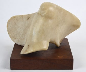 INUIT ABSTRACT OWL SCULPTURE SIGNED