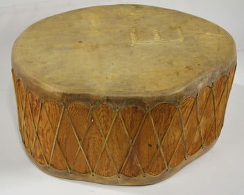 LARGE NATIVE AMERICAN LOG DRUM