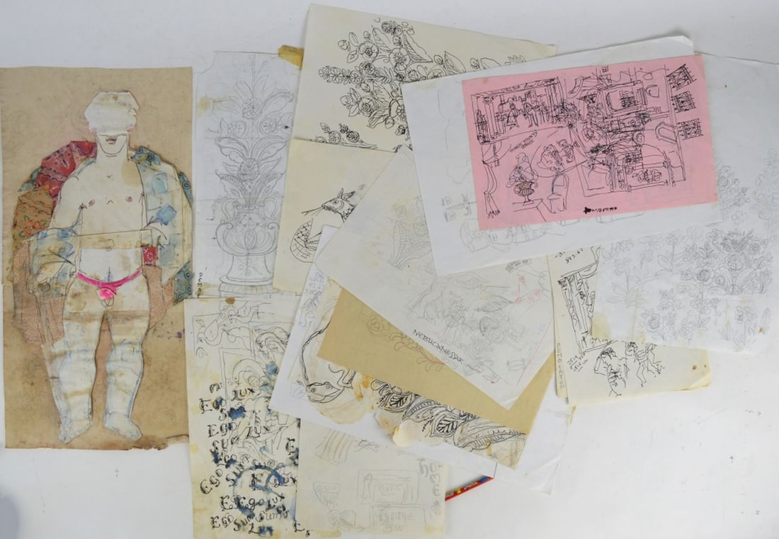 18 PEMBERTON DRAWINGS SKETCHES SIGNED (1 of 8)