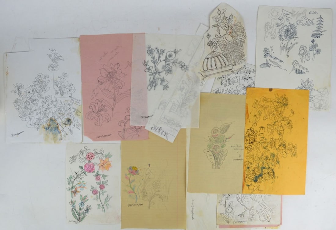 15 PEMBERTON DRAWINGS SKETCHES SIGNED (1 of 6)