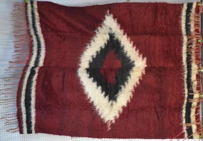 ANTIQUE MOHAIR TRIBAL CARPET RUG