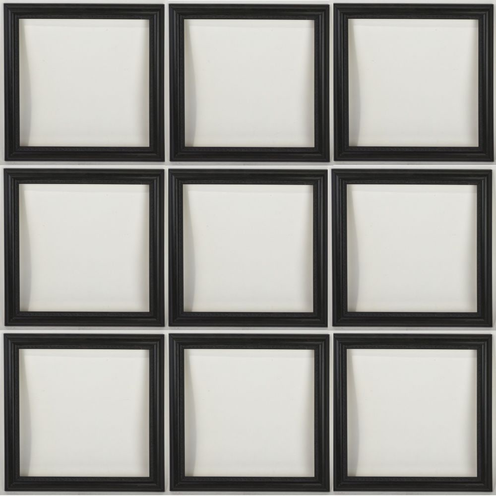 LOT 9 CONTEMPORARY PAINTING PICTURE FRAMES: A group of 9 contemporary (NOS type) painting / picture frames. Composed of 2 standard sizes. Measures (4): 15 1/2" x 15 1/2" Rabbet: 13" x 13" Smaller (5): 14 3/4" x 14 3/4" Rabbet: 12 1/4" x 12 1/4"