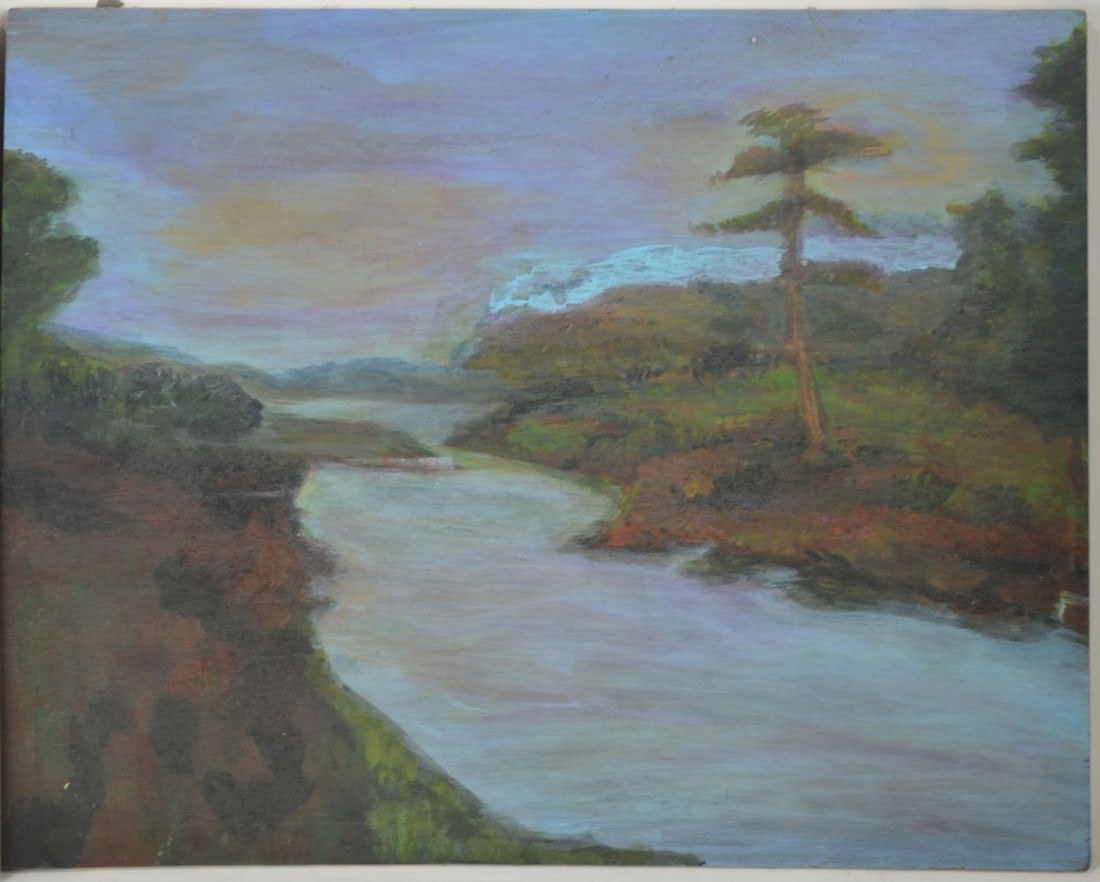 2 IMPRESSIONIST LANDSCAPE PAINTINGS SIGNED (1 of 6)