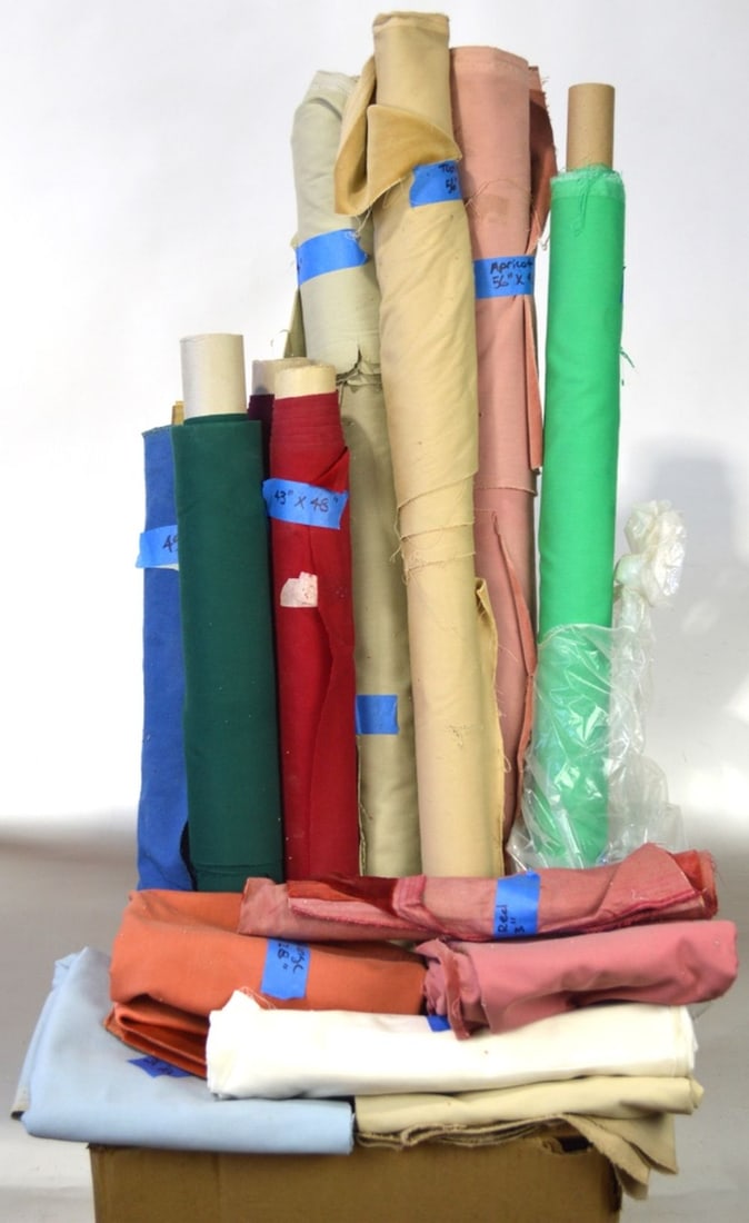 LARGE GROUP OF VELVET FABRIC BOLTS (1 of 13)