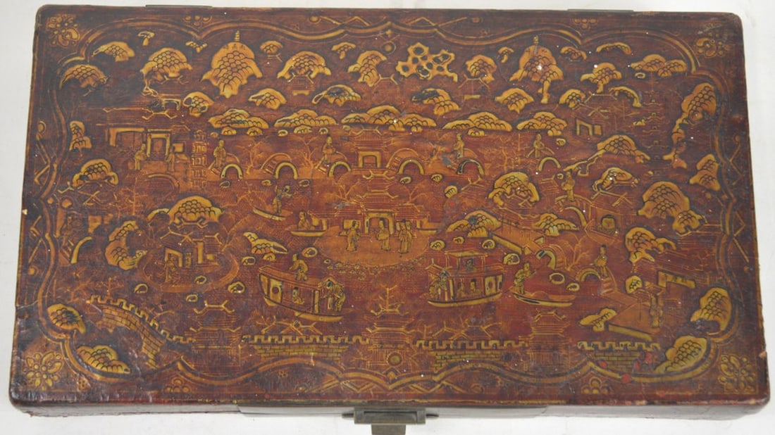 ANTIQUE JAPANESE LACQUER BOX (1 of 8)