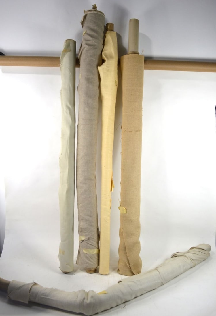 LOT OF FINE LINEN / COTTON FABRIC BOLTS (1 of 9)