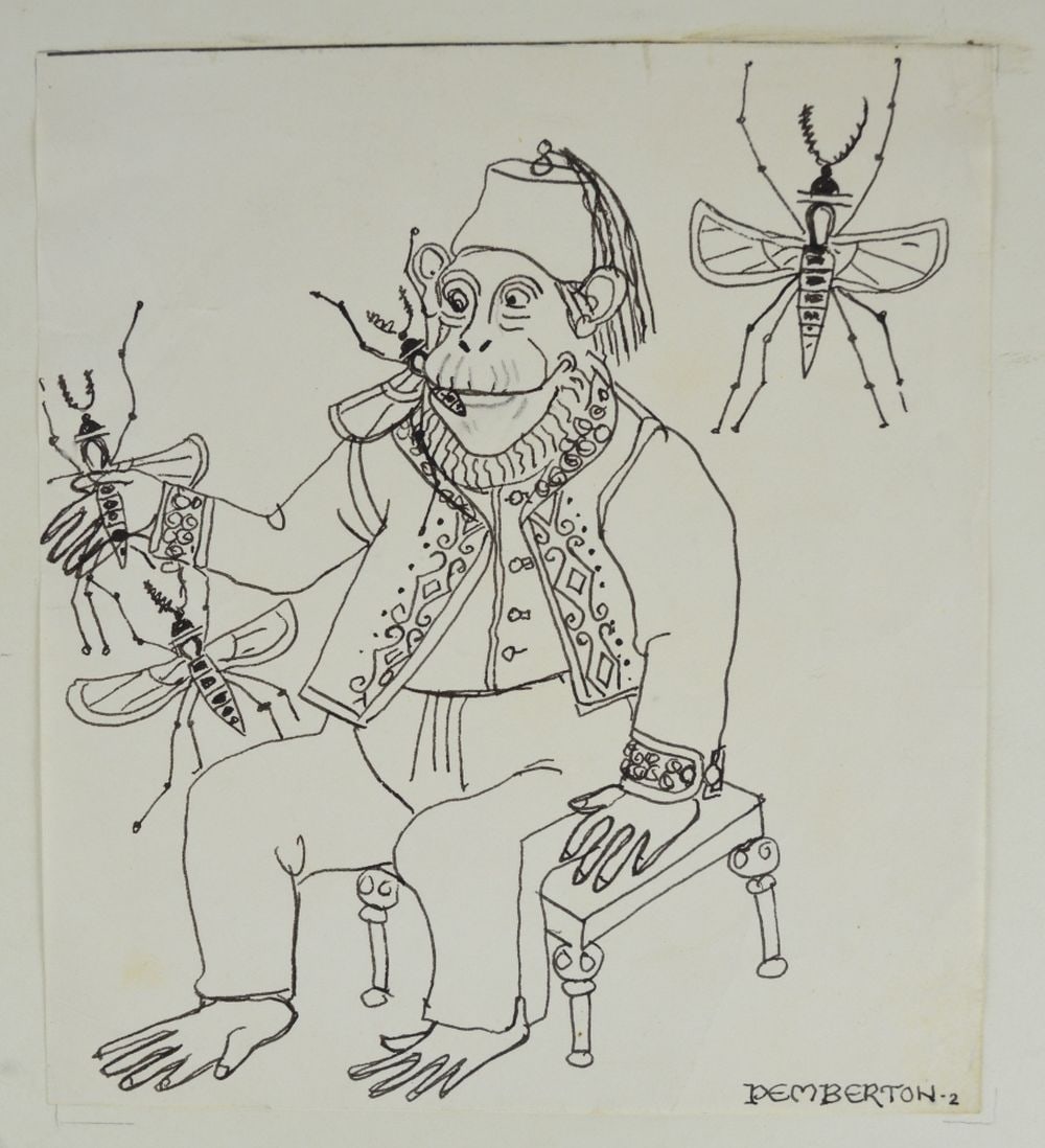 UNUSUAL PEMBERTON DRAWING SIGNED (1 of 5)