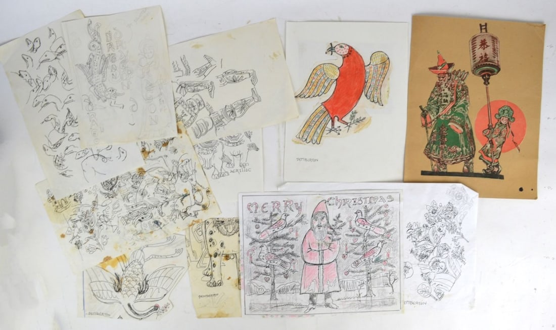 11 PEMBERTON DRAWINGS SKETCHES SIGNED (1 of 6)