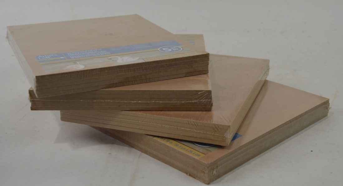 ARTIST PAINTING SUPPLIES 20 WOOD PANELS / BOARDS (1 of 3)