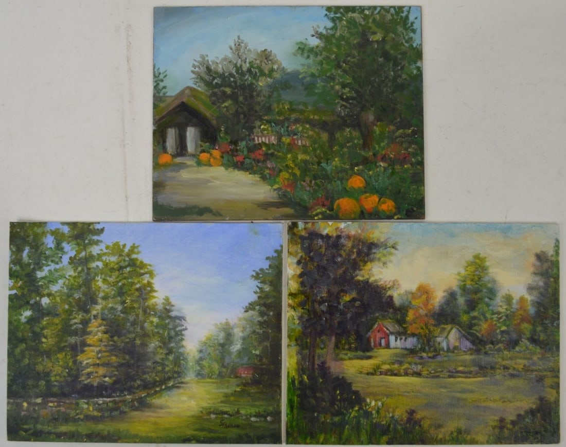 3 IMPRESSIONIST LANDSCAPE PAINTINGS (1 of 4)