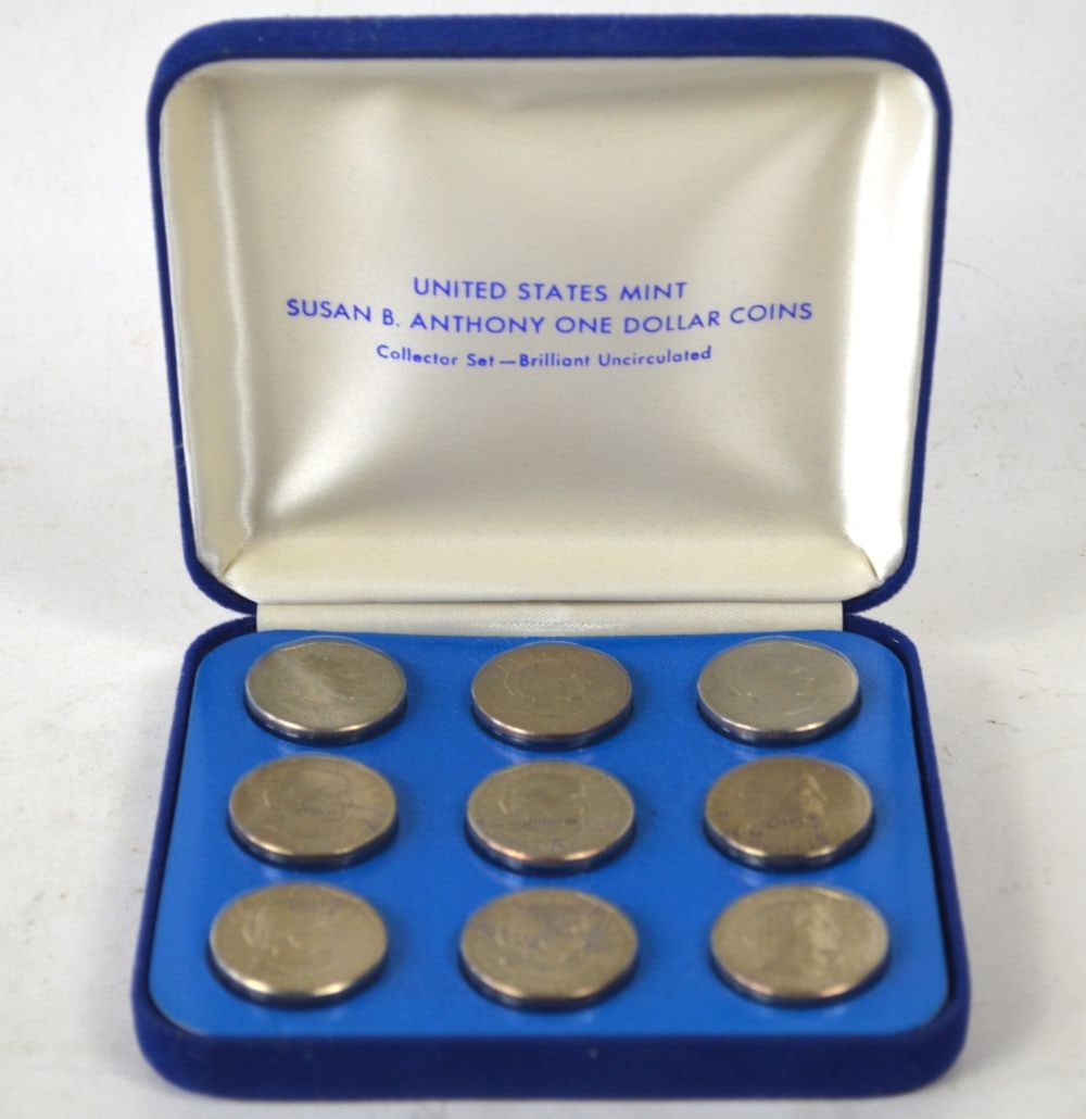 US MINT SUSAN B ANTHONY COIN SET BRILLIANT UNC (1 of 3)