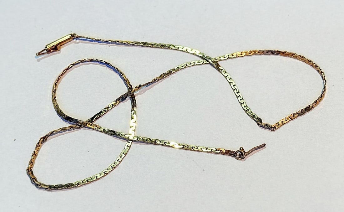 14K GOLD BRAIDED CHAIN NECKLACE (1 of 5)