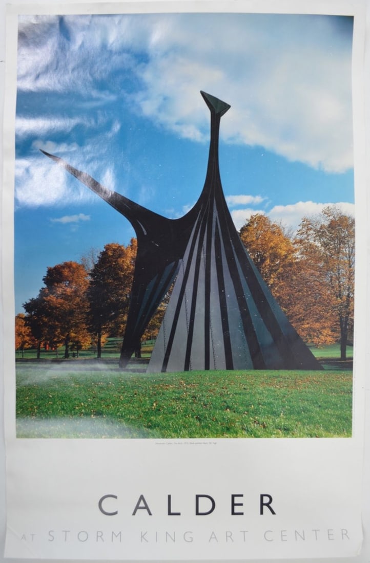 2 VINTAGE ART POSTERS ALEXANDER CALDER / GREENBERG: A pair of vintage fine art posters. One an iconic Clement Greenberg poster the other a Storm King Art Center focus on Calder's works. Measures: Largest 30" x 19 1/2"
