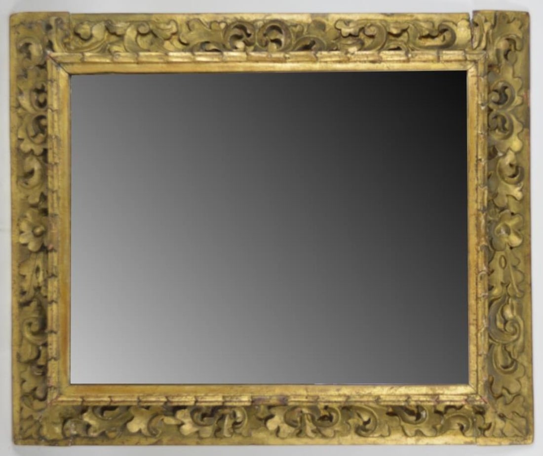 ANTIQUE CARVED ITALIAN PAINTING / MIRROR FRAME (1 of 5)