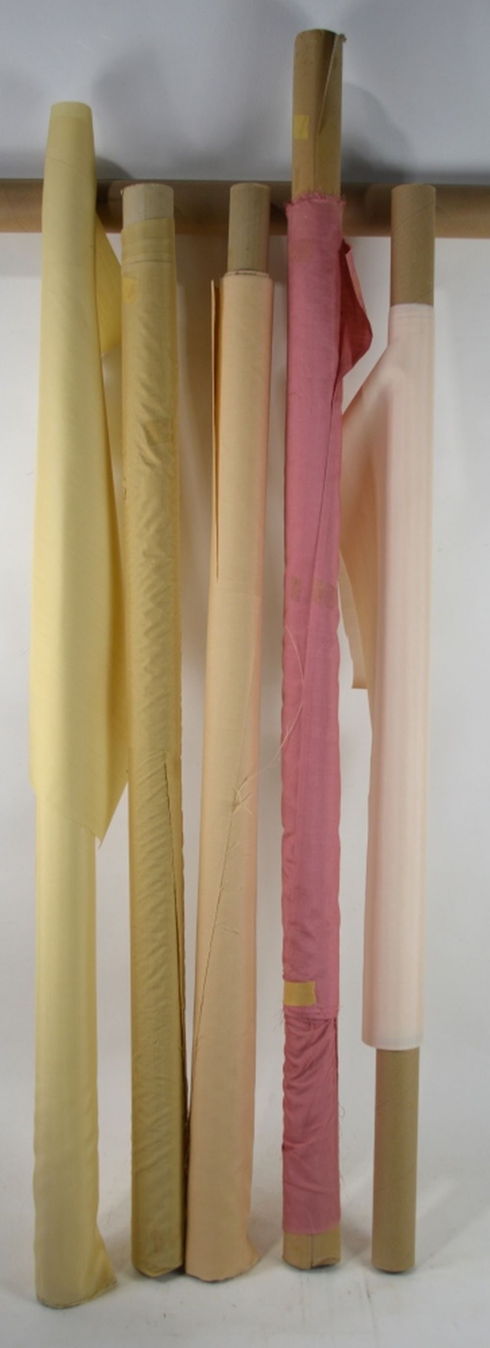 GROUP OF FINE SILK FABRIC BOLTS (1 of 9)